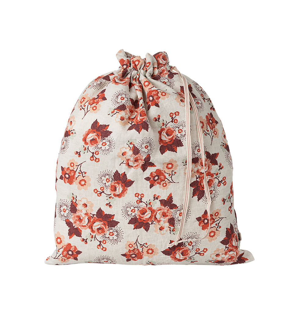 Maileg large bag in Rose with floral print, crafted from excess fabric for versatile use.